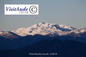 Snow on Canigou from Bugarach