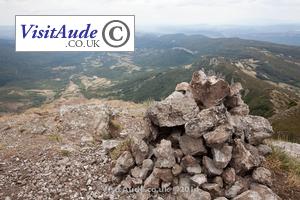 stone cairn on Bugarach