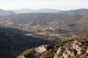 View over Cucugnan from near Queribus