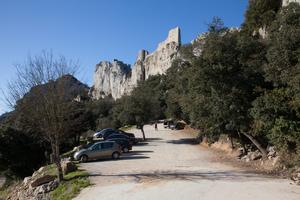 Parking at Chateau de Peyrepertuse