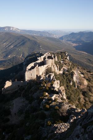 Peyrepertuse fortess in the landscape