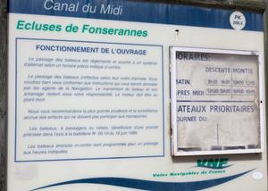 Ecluses de Fonserannes timetable